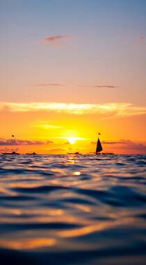 唯美的海滩摄影，夕阳照射的大海海面等风景壁纸合集组图5