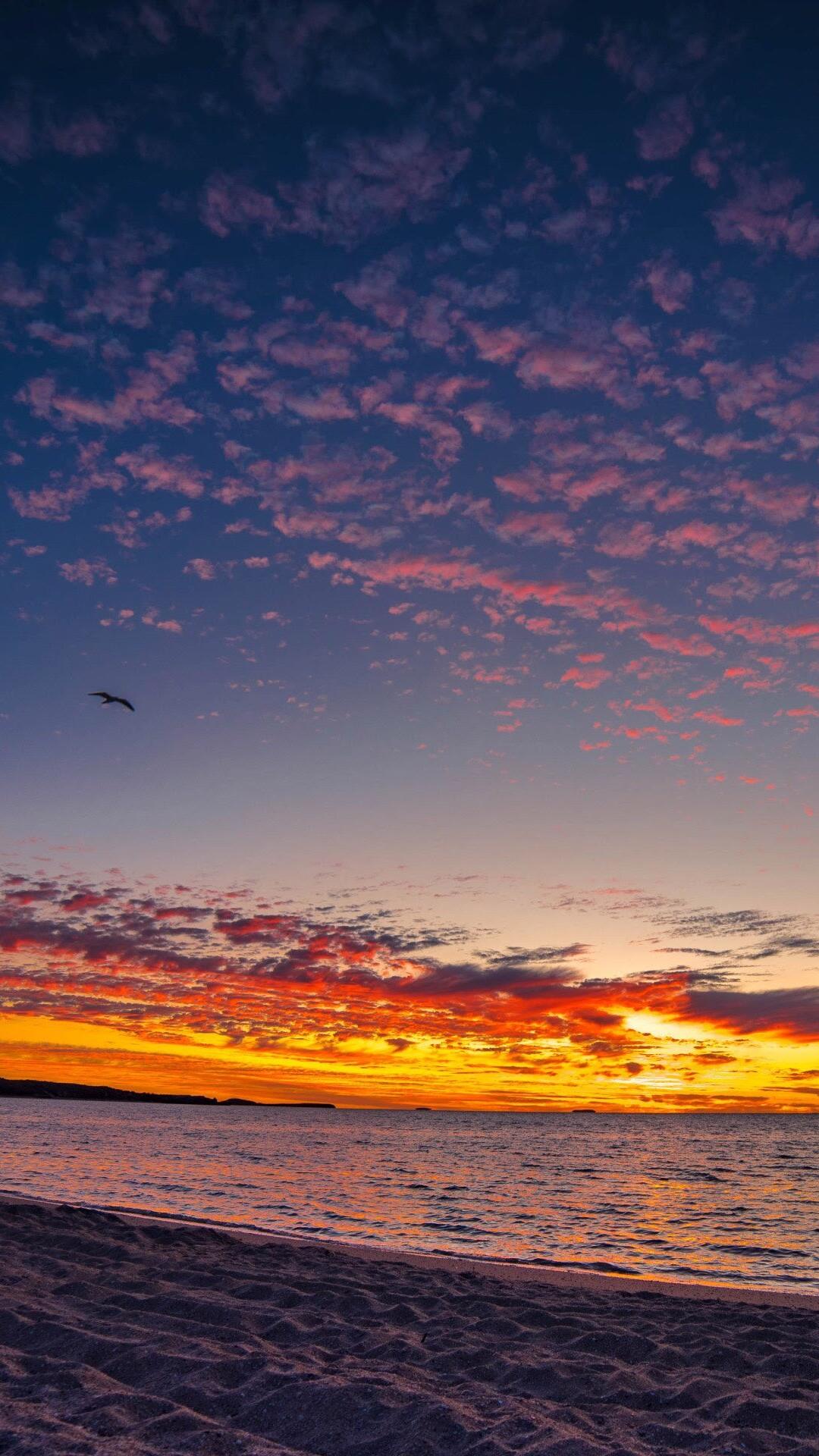 唯美的海滩摄影，夕阳照射的大海海面等风景壁纸合集第3张壁纸