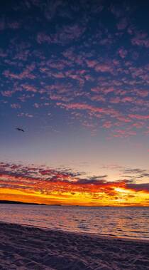 唯美的海滩摄影，夕阳照射的大海海面等风景壁纸合集组图3