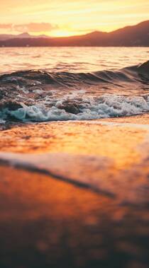 唯美的海滩摄影，夕阳照射的大海海面等风景壁纸合集组图2