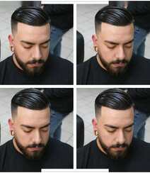 四宫格展现的发型设计与脸型搭配图片，16种帅气好看的男士发型图片参考组图7