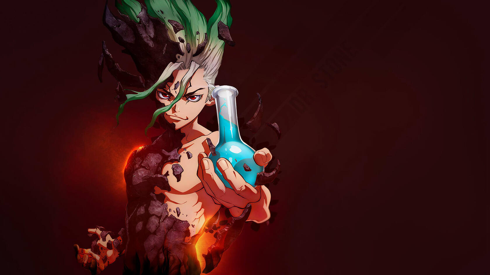 动漫“石纪元（Dr.STONE）”角色插画壁纸，发型好别致啊第1张图片