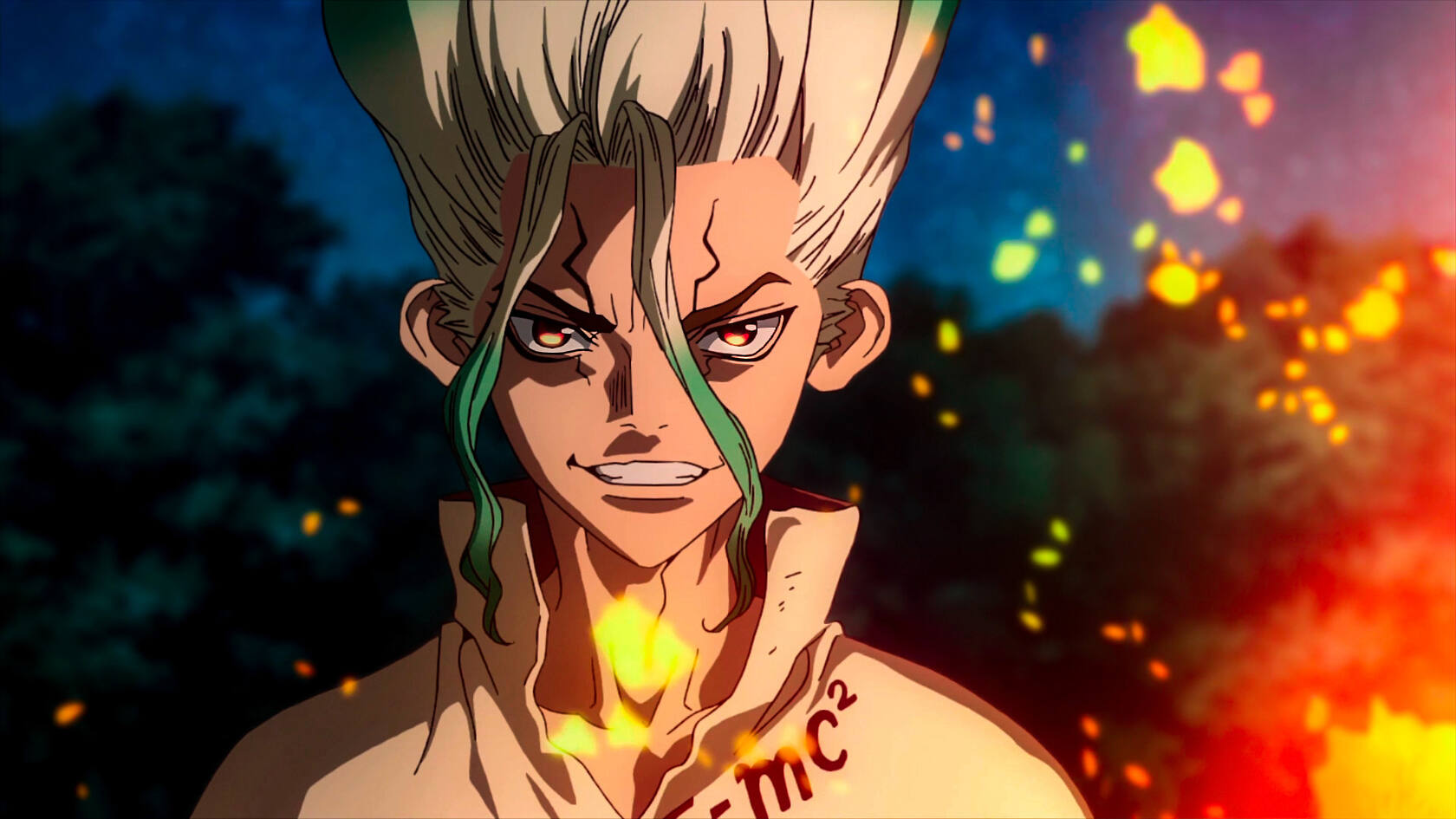 动漫“石纪元（Dr.STONE）”角色插画壁纸，发型好别致啊第9张图片