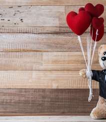 可爱泰迪熊玩具布偶图片，拟人摆拍的泰迪熊布偶玩具唯美高清图片组图9
