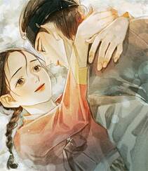古代朝鲜宫廷风情侣美图，浪漫的二次元手绘宫廷风动漫情侣插画组图5