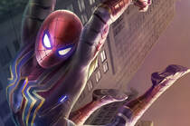 漫威蜘蛛侠同名3D游戏巨制游戏内蜘蛛侠飞跃场景高清壁纸