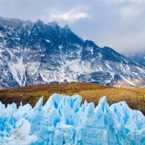 巴塔哥尼亚冰原，冰川，冰河，冰山唯美自然风光壁纸图片