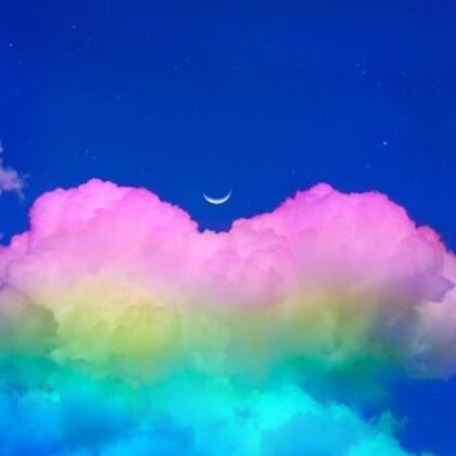 给女人带来好运的梦幻天空，云彩，彩虹等超美QQ景色头像图片