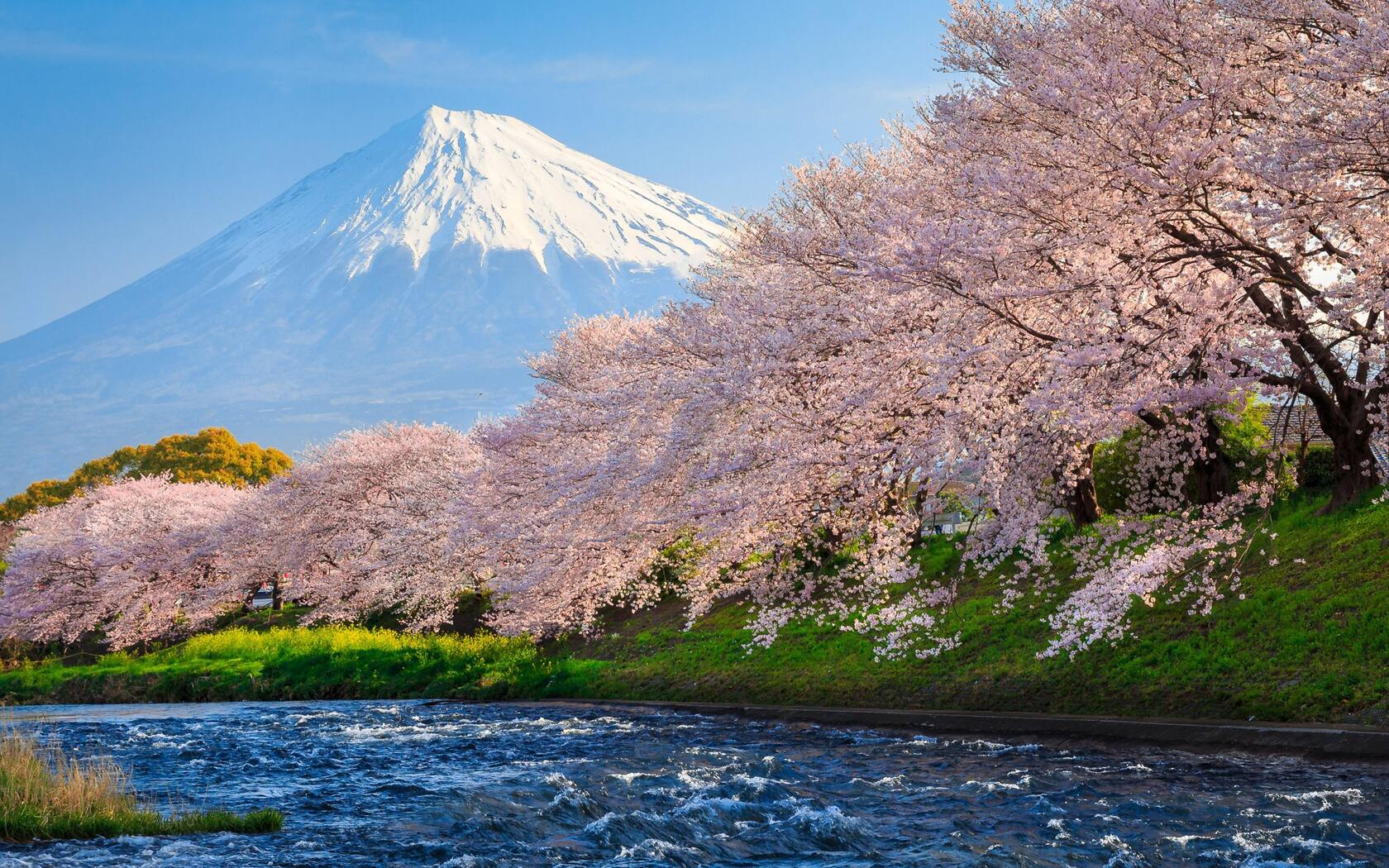 最美雪山标志“富士山”领衔的一组唯美雪景山脉高清壁纸第2张图片