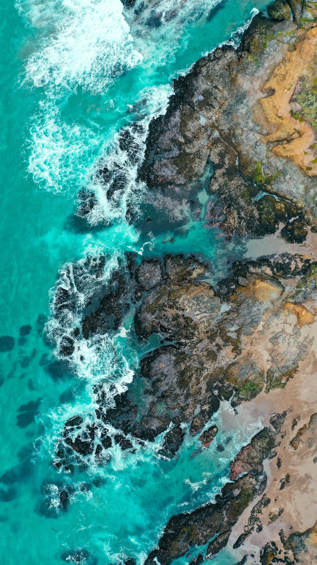 另一种角度看海景，高空俯视视角海上风景手机壁纸套图3