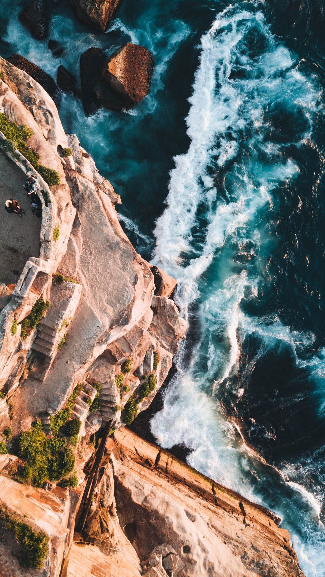 另一种角度看海景，高空俯视视角海上风景手机壁纸套图5