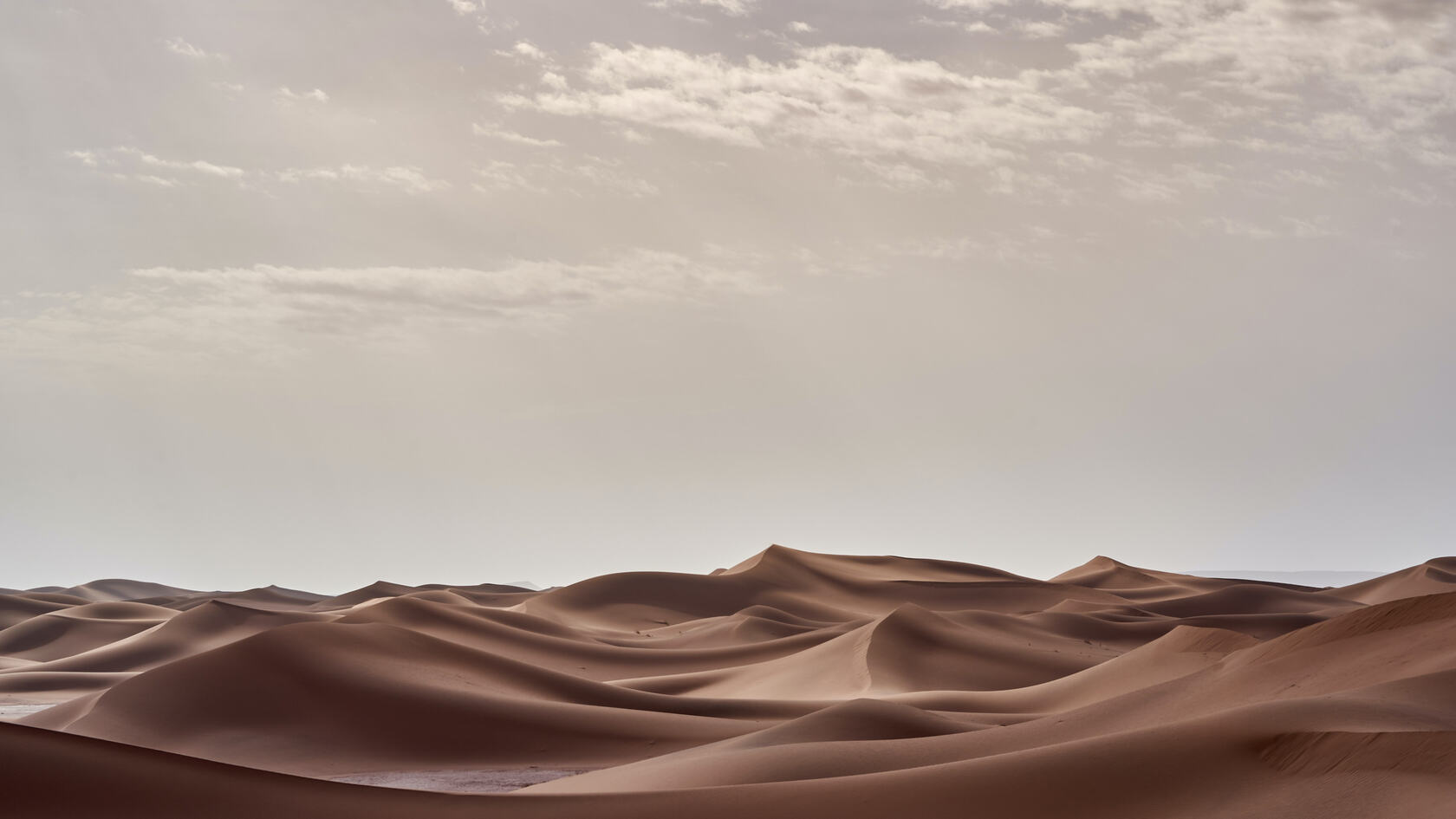 沙漠的荒芜风景，沙漠的小山丘的壁纸图片免费下载第1张图片