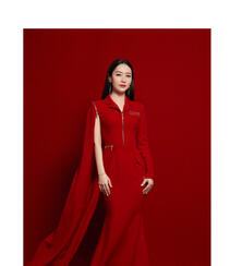白冰魅力中国红超美艺术感写真图片组图2
