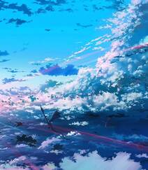 浪漫的天空，白云，星空，超美的二次元天空系列人物场景插画美图集锦组图1