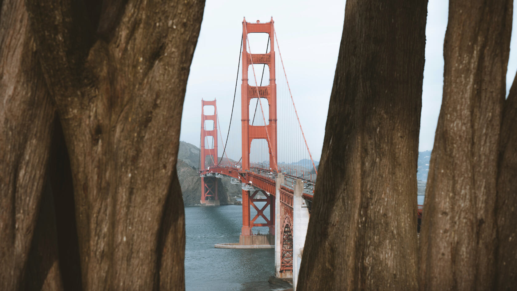 宏伟的吊桥风景，美国金门大桥8K摄影桌面壁纸套图1