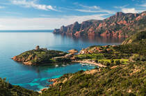 地中海第四大岛，法国的科西嘉岛岛屿自然风光景色壁纸图片