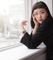 韩国女演员金高银齐刘海长发发型个性写真图片组图1