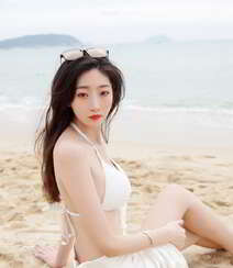 海边沙滩比基尼白裙美女安琪Yee性感旅拍写真显完美迷人身材组图19