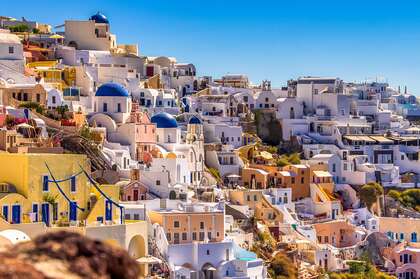 希腊 圣托里尼岛 海边 特色建筑 旅游风景壁纸图片