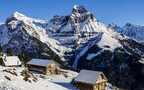 皑皑白雪，雪山，小木屋唯美景色壁纸图片组图7