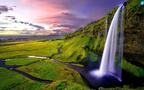著名的旅游景点，冰岛塞里雅兰瀑布高清唯美壁纸图片组图5