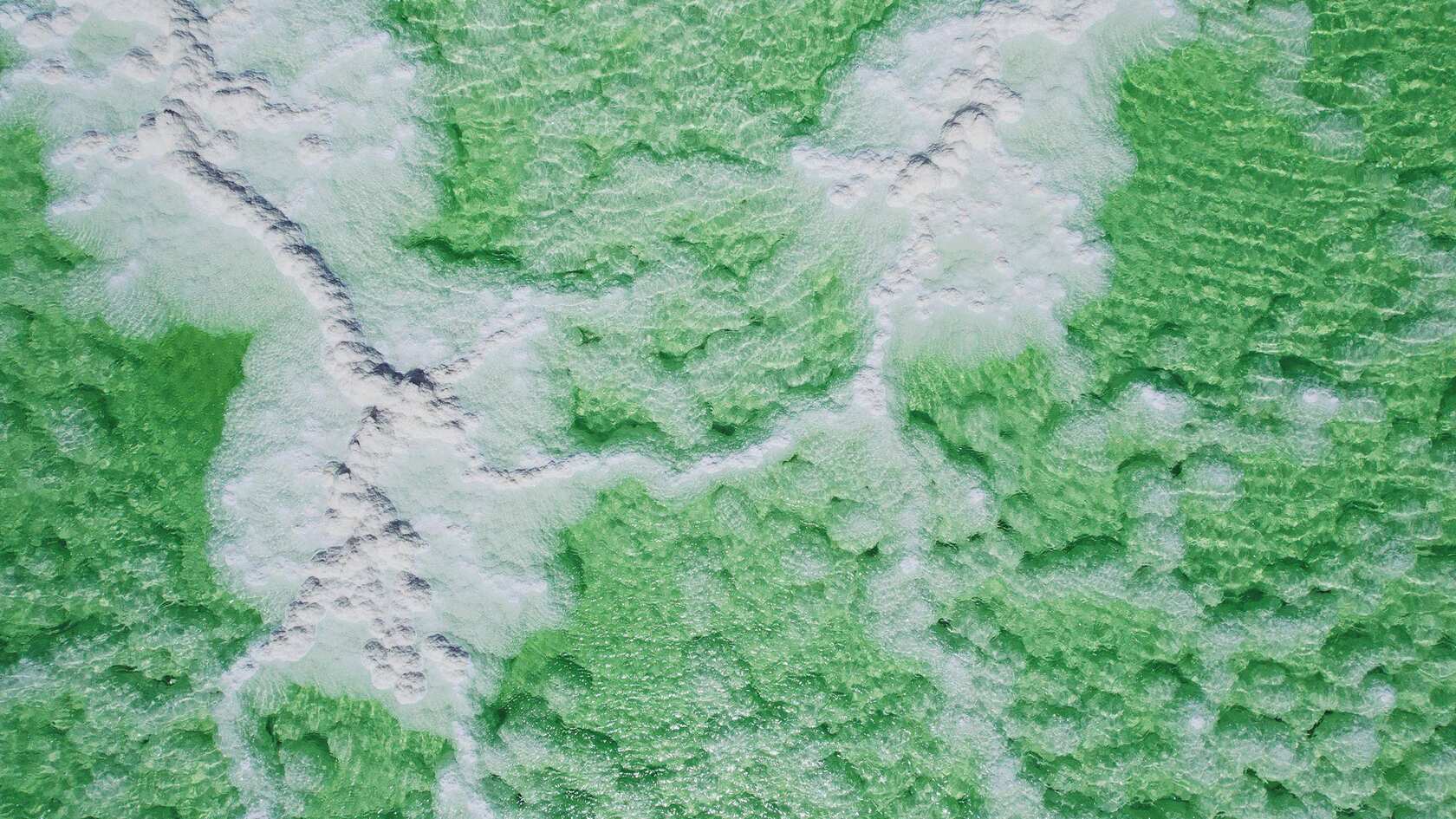 中国最大的盐湖，青海察尔汗盐湖高清俯瞰摄影美图壁纸图片套图3