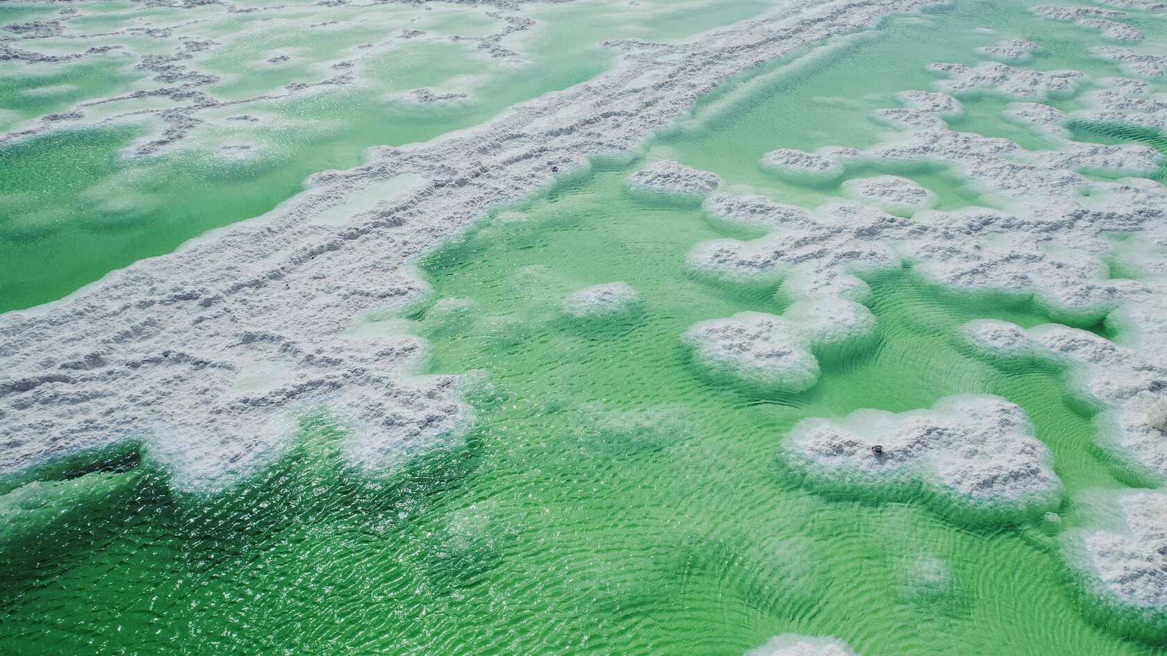 中国最大的盐湖，青海察尔汗盐湖高清俯瞰摄影美图壁纸图片套图9