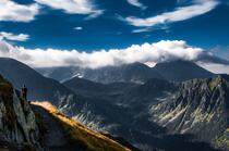 塔特拉山 山脉 旅行者 背包客 云彩 壮观景色壁纸图片