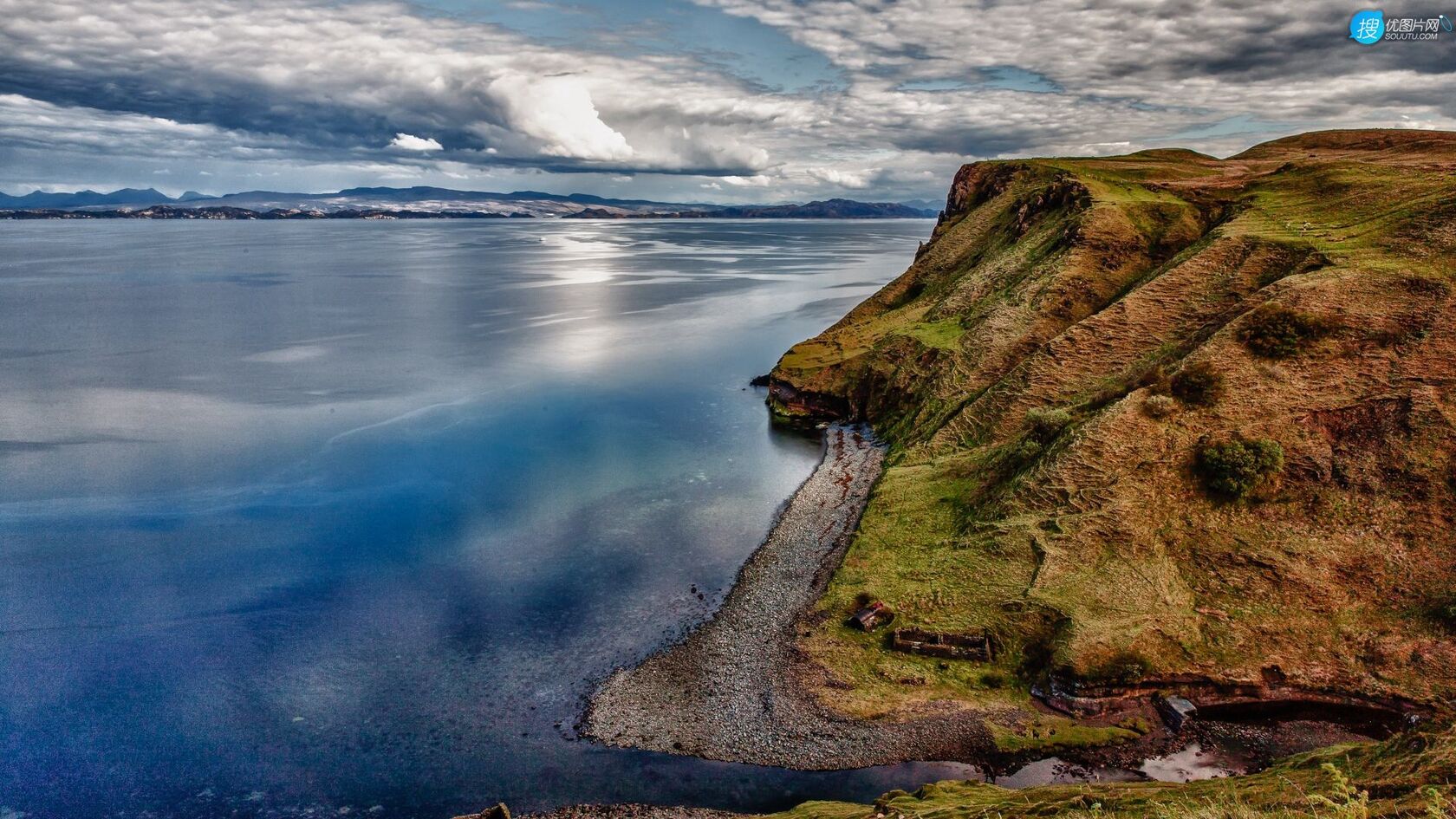 荒凉、贫瘠的小岛，苏格兰斯凯岛图片壁纸套图2