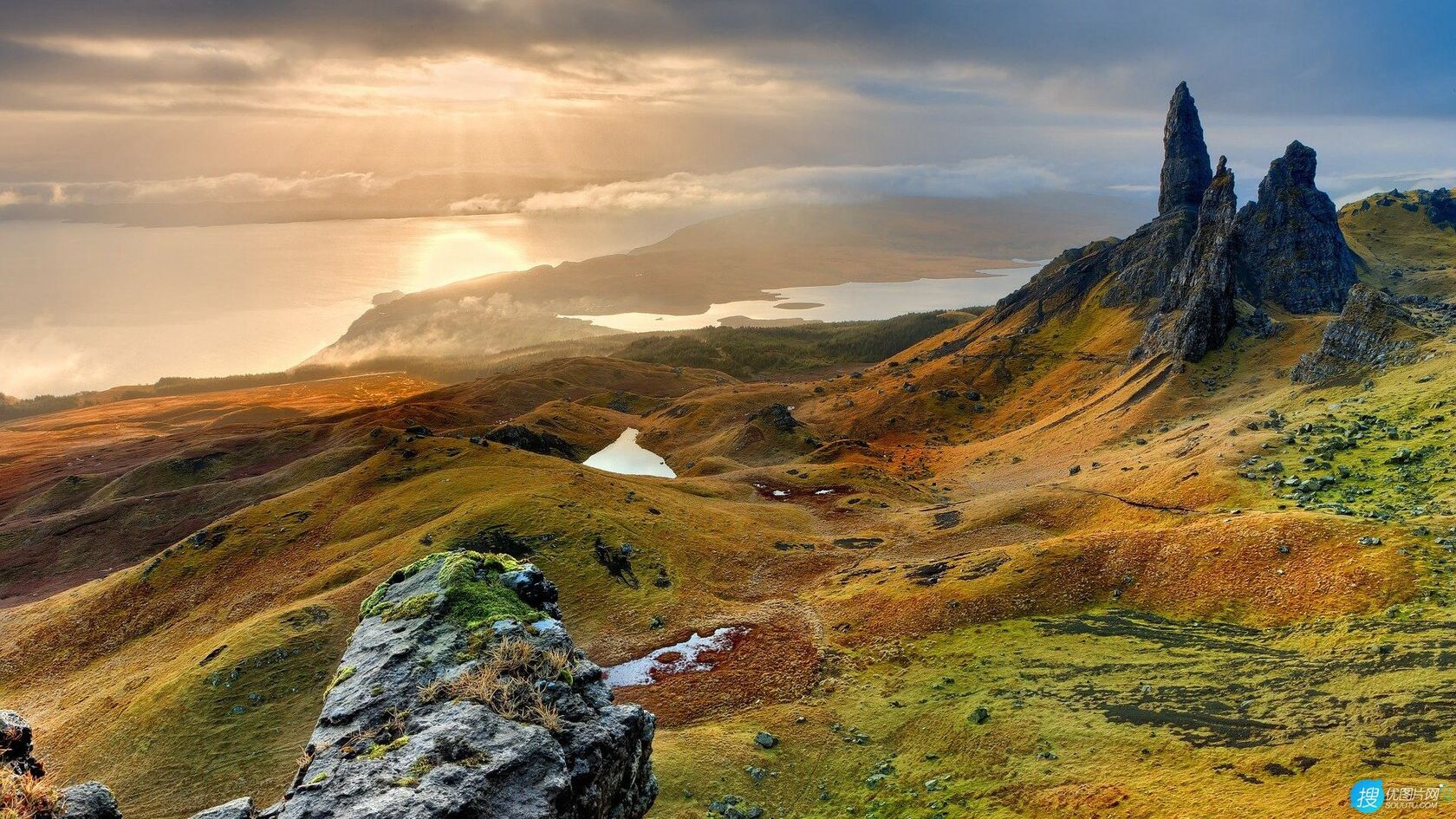 荒凉、贫瘠的小岛，苏格兰斯凯岛图片壁纸套图4