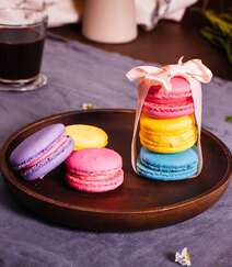 法式小甜点，可爱好看又美味的马卡龙高清图片彩色小圆饼组图6