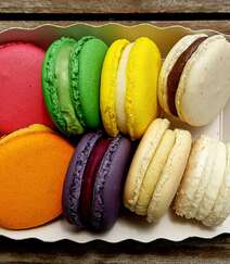 法式小甜点，可爱好看又美味的马卡龙高清图片彩色小圆饼组图8