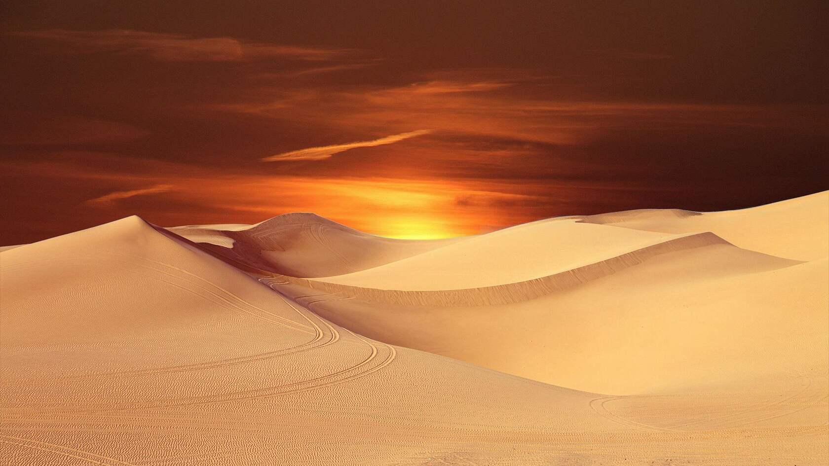 一望无际的沙漠，沙丘，戈壁滩，唯美高清自然风景壁纸图片套图2