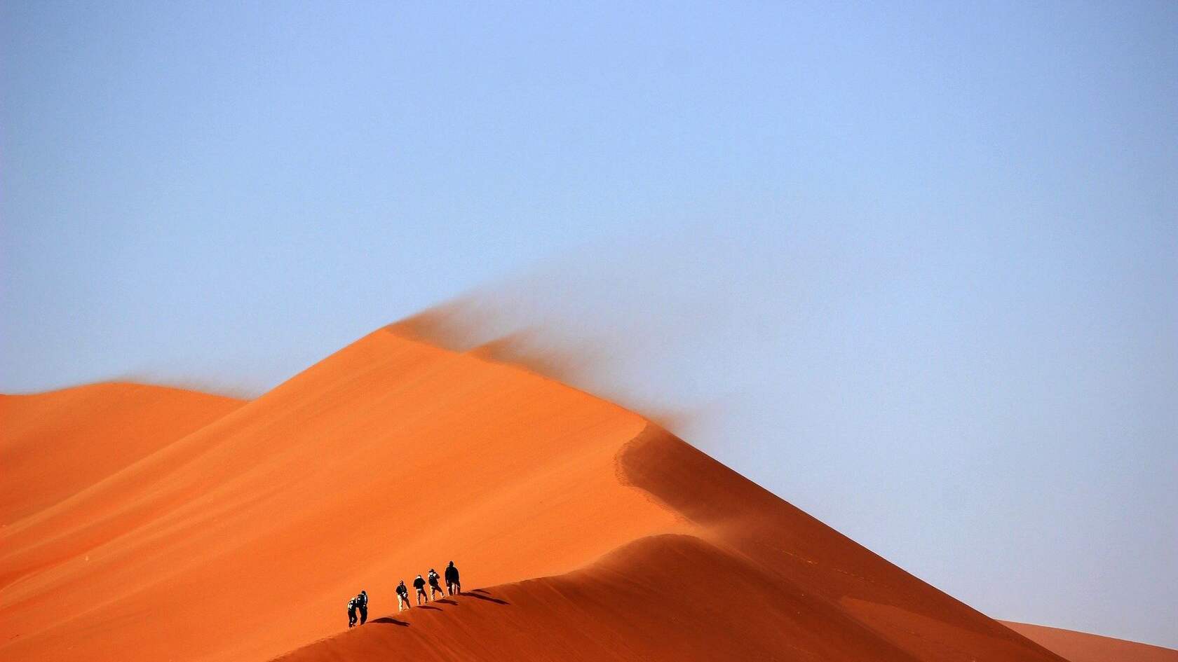 一望无际的沙漠，沙丘，戈壁滩，唯美高清自然风景壁纸图片套图7