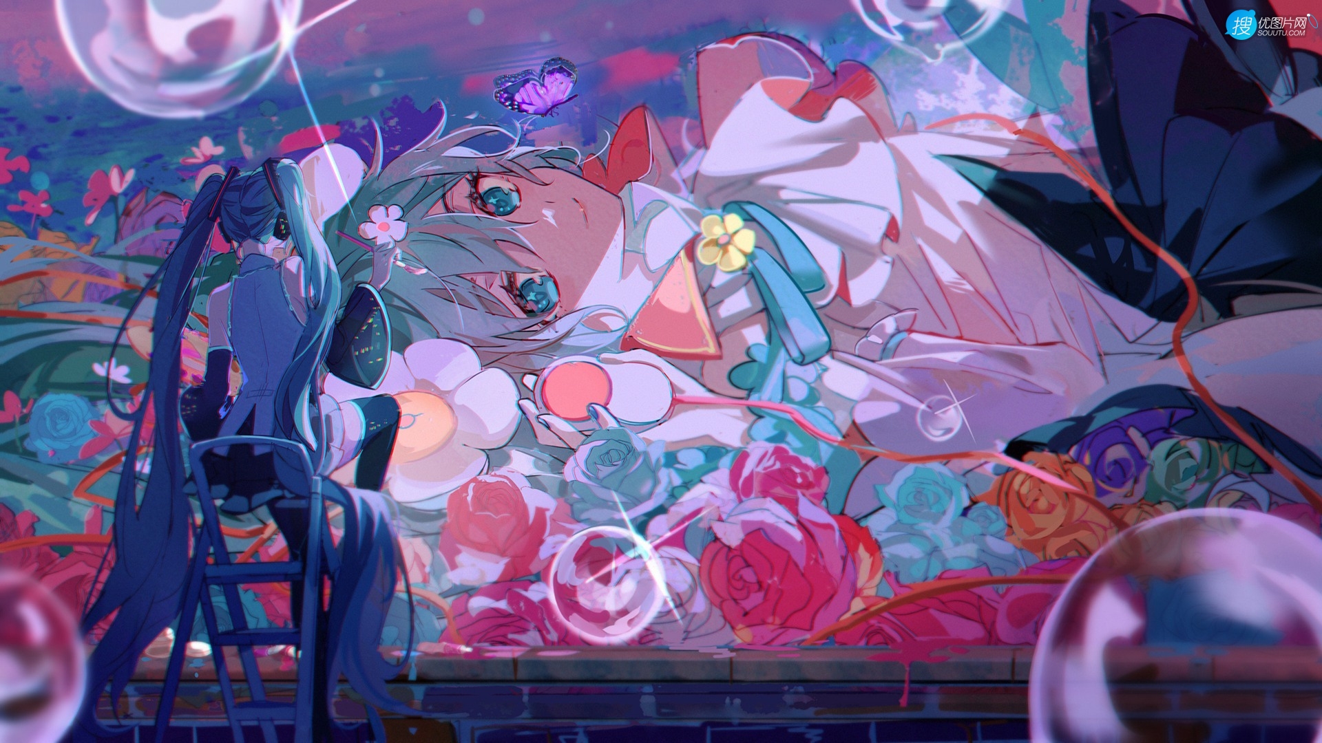 初音未来，既见未来，为何不拜！二次元美女初音未来唯美高清插画壁纸图集图片