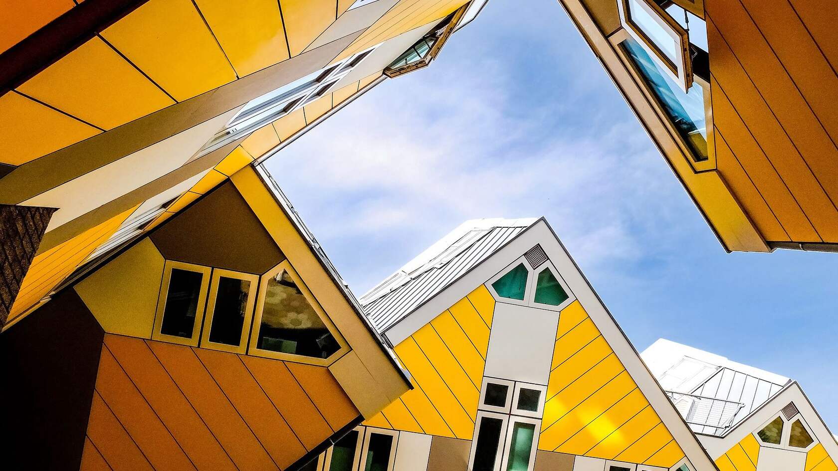 欧洲 荷兰 鹿特丹 创意 设计感十足的奇特立方体房子壁纸图片第6张图片