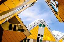 欧洲 荷兰 鹿特丹 创意 设计感十足的奇特立方体房子壁纸图片