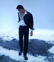 许光汉时尚先生写真照片，冰雪中的许光汉，无袖穿搭 男性荷尔蒙爆棚组图4