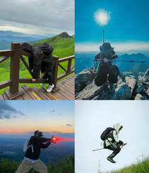 当代年轻人爬山的拍照姿势，怎样拍出又酷又飒又好看的爬山拍照姿势摄影图集组图5