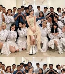 韩国美女明星iu李智恩印尼雅加达活动和小朋友学生合影美照组图7