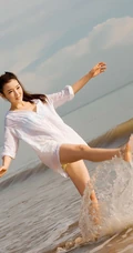 少女沙滩可爱卡哇伊图片(22p)