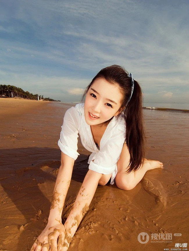 少女沙滩可爱卡哇伊图片(22p)