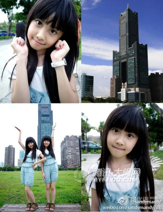 台湾超漂亮可爱双胞胎少女组图