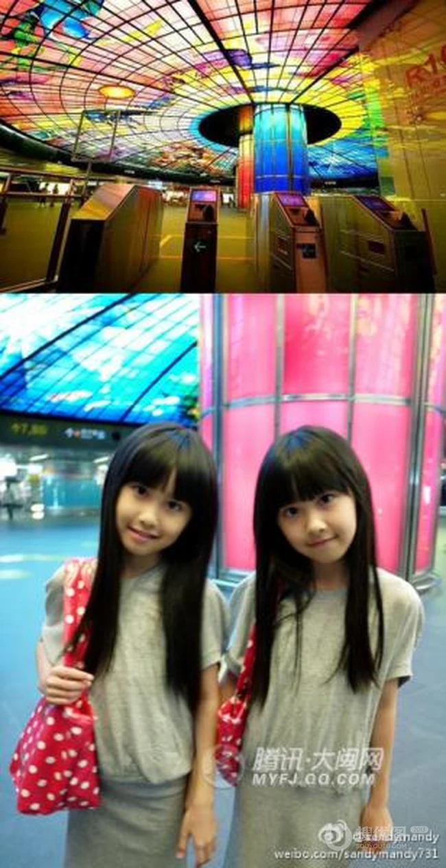 台湾超漂亮可爱双胞胎少女组图