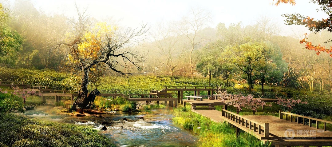 小桥流水人家风景