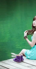 湖心 山谷 竹排 清灵优美画面
