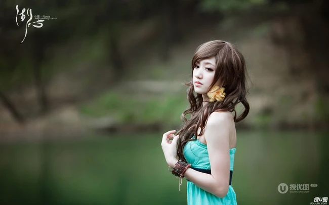 湖心 山谷 竹排 清灵优美画面