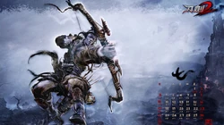 腾讯网络游戏《刀剑2》电脑月历壁纸图片免费下载