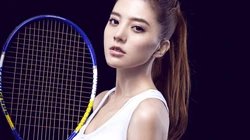 高清美女网球桌面背景图片
