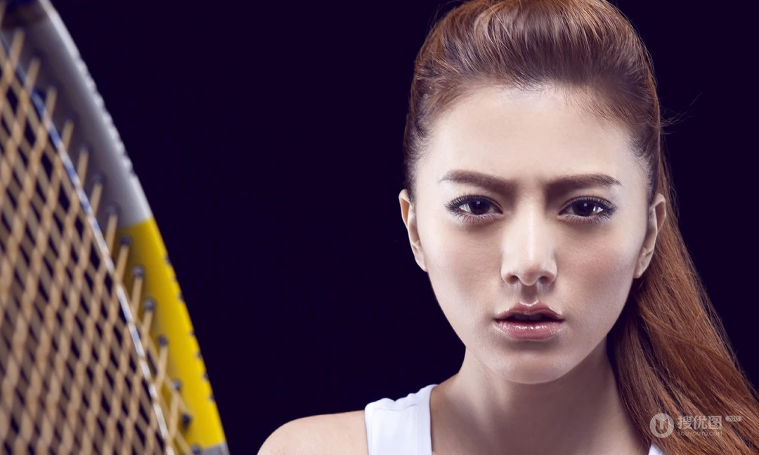 高清美女网球桌面背景图片